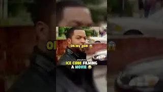 🤣 Ice Cube meets a fan while shooting for a movie! 🤣 Funny moments! #bts #funnyvideo #moments #movie