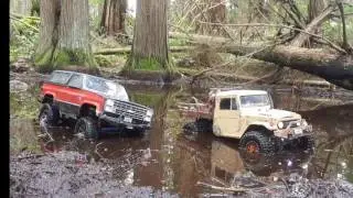 Scx10 ll Land Cruiser FJ 45 Farmtruck Scale Group Trailing