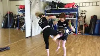 Cross Parry with Round Knee Counter