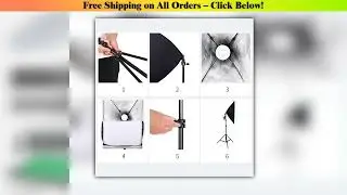 SH 20W 5500K Umbrellas Softbox Continuous Lighting Kit with Backdrop Support System for Photo