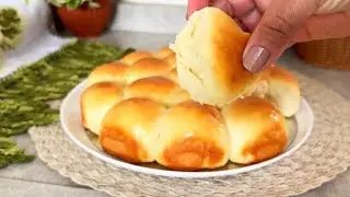 Fa&ccedil;a em minutos SEM SOVAR❤️Contei o segredo desse P&atilde;ozinho r&aacute;pido de CREME DE LEITE SEM OVOS