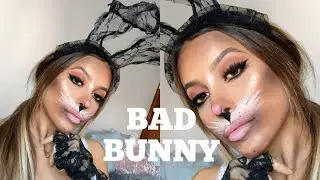 BUNNY HALLOWEEN MAKEUP TUTORIAL |  PRETTY LITTLE THING