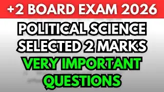 CHSE +2 Board Exam 2026 Political Science 2 Marks Selected Questions |