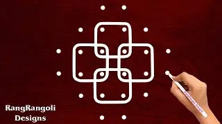 6X2 dots easy rangoli | simple rangoli designs | creative latest rangoli desig | RangRangoli designs