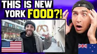 New Zealander Reacts to British Guy Tries New York&rsquo;s Iconic Foods (Is It Really That Good?)