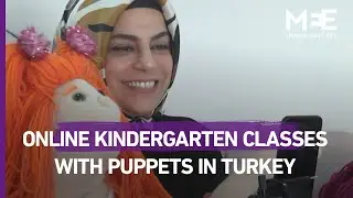 Teaching online kindergarten classes with puppets in Turkey
