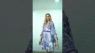 Porcelain Printed Short Dress - JYO DAS