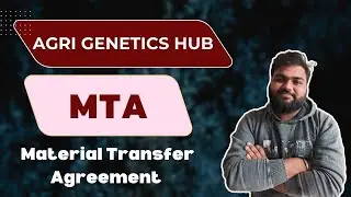 MTA || Material Transfer Agreement For IPR || Agri Genetics hub 