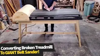 US teen converts broken treadmill into GIANT belt sander. | Home DIY Projects 2021