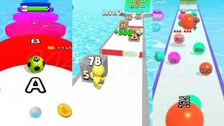 Ball Run 2048 vs 2048 Satisfying Gameplay vs Push Harder 3D