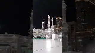 Beautiful view of Makkah tower and courtyard Masha Allah#haramsharif336#tavar#shot video