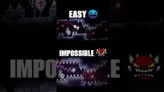 SKELETAL SHENANIGANS EASY 😱 vs IMPOSSIBLE ☠️ | Geometry Dash 2.2 #shorts