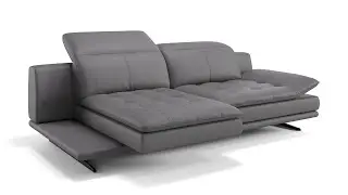 Luxus-Leder-Sofa: Flexible Sitztiefenverstellung & Premium-Design 🛋️✨
