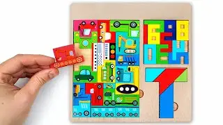 Learn Vehicles, Colors & Numbers 🚗🔢 Puzzle Learning for Kids