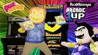 Hello Neighbor Pumpkin Head Kid Brings Puzoodles (As Seen on Family Fun Pack) And Arcade 1 Up!