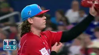 Ryan Weathers, career-high 11 K's in 6 innings vs the Rangers on 6/1/24