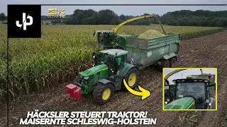 Mais 2024! 🌽 Häcksler steuert den Abfahrer! John Deere Machine Sync || JP Agrar
