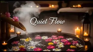 Soothing Zen Forest Flow Bamboo Fountain and Candle Glow for Relaxation Meditation Sleep Tranquility