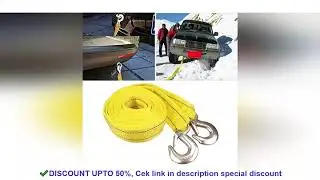 4M Heavy Duty 5 Ton Car Tow Cable Towing Pull Rope Strap Hooks Van Road Recovery for Audi Benz Buick