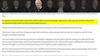 Liars Lose Immunity! 😳 No Prosecutorial Immunity for False Sworn Warrant Application! Decision