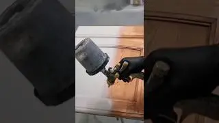 How to Fill Grain with Spray Filler. #Cabinets #fyp #woodworking #sprayfinish #paintingtechniques