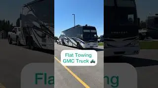Hooking up our Tow Vehicle to the Motorhome on a Travel Day! #shorts #prevost #motorhome #flattowing