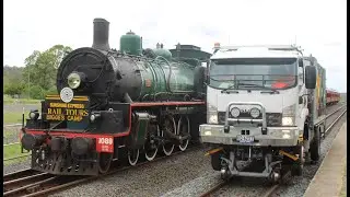 BB18 1/4 1089 first run with passengers Ipswich to Grandchester return.
