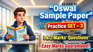 Class 10 Maths Oswal Sample Paper 2025-26 🔥 Set 3 | 1 & 2 Marks MOST Important Questions |