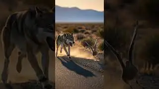 The wolf cant catch the curlew😂😂🐺 Watch the wild chase #wolf #wildlife #nature