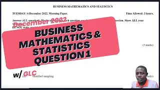 ATD BUSINESS MATHEMATICS AND STATISTICS DECEMBER Q1