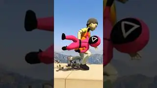 Squid Game Doll vs Guard Epic Battle GTA 5 ep.563 #shorts