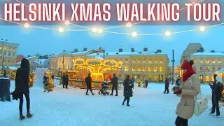Helsinki Walking Tour Christmas Market 2022 | City Center | Esplanadi Park | Senate Squere