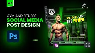 Gym Social Media Post Design in Adobe Photoshop | Gym Poster Design In Photoshop #AnujGautam