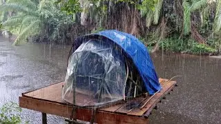Buschraft Survival | Diterjang Hujan Deras Saat Camping 24 Jam di Sungai!