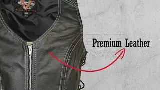 Vance Womens Pink Contrast Stitching Lace Side Zipper Pocket Premium Cowhide Lady Biker Leather Vest