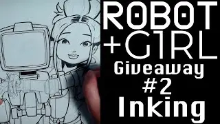 TOFU! (This One's For You!) | Inking Drawing 2 of 15 for comic shops that order Robot+Girl #inking