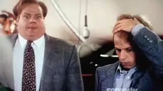 Tommy Boy. Spade's hair flies off. LOL.
