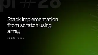 Data Structure with C++ - #6 Stack implementation from scratch using array