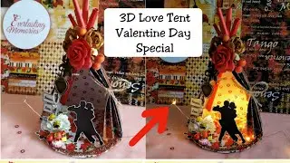 3d Love tent Valentine Day Special | Love Theme paper pack | everlasting memories