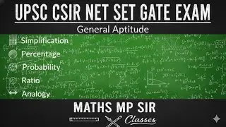 General Aptitude | Question Discussion | CSIR NET SET EXAM | MATHS MP SIR CLASSESS | 