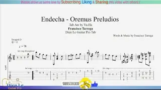For Classical Guitar with TABs - Francisco T&aacute;rrega - Endecha - Oremus Preludios