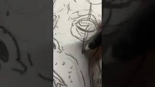 Drawing an infected zombie! WAIT FOR THE END🧟 #spookyart #zombie #drawing #fyp #funnyart #tiptoe