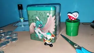 unboxing pokemon card stacking tin grass type