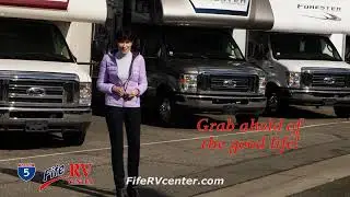 Jan Brehm in Fife RV Center March 2020 with Jan Brehm