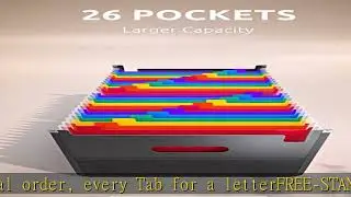 ThinkTex 26 Pockets Expanding File Folder, Upright & Open Top, A-Z Colorful Tabs, Larger Capacity A