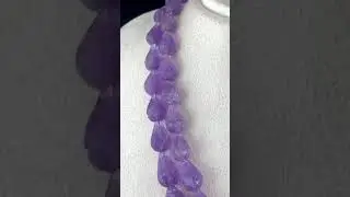 ANTIQUE NATURAL AMETHYST BEADS CARVED PEAR 2 L 688 CTS GEMSTONE FINEST NECKLACE