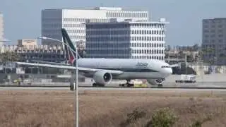 Alitalia Boeing 777-200ER [EI-DBK] Takeoff From LAX