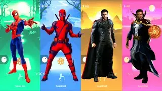 Spiderman 🆚 DeadPool 🆚 Thor 🆚 Doctor Strange | Marvel Heroes | Tiles Hop Fun Ball