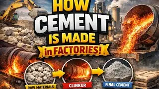 How Cement Is Made in Factories 🏭 | Inside the Cement Manufacturing Process Step by Step