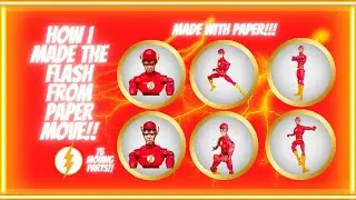 Amazing Movable Paper Art FLASH!!! #papercraft  #dc  #origami   #stopmotion